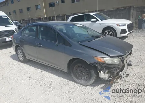 2012 Honda Civic Lx from USA, damaged, VIN 2HGFB2F57CH322221